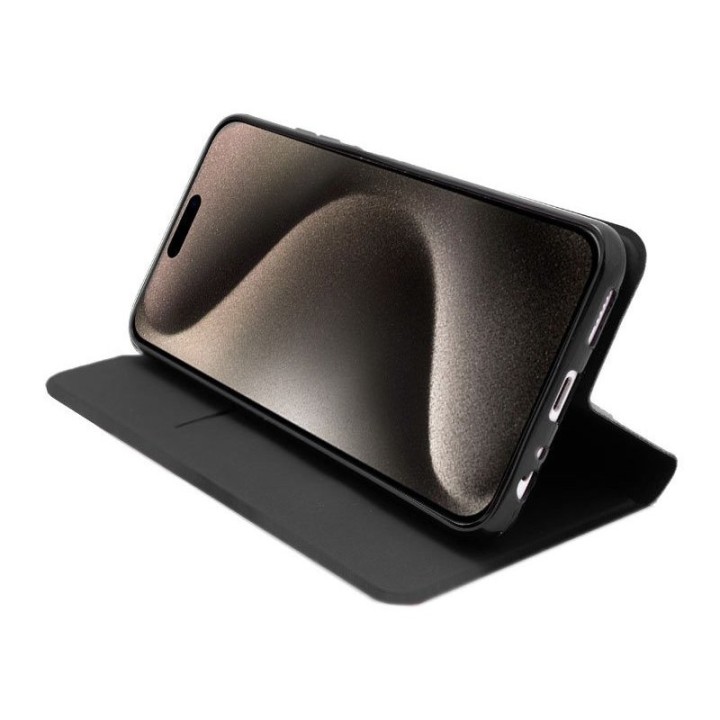 Cool Flip Cover Elegance Funda Negra para iPhone 15 Pro Max