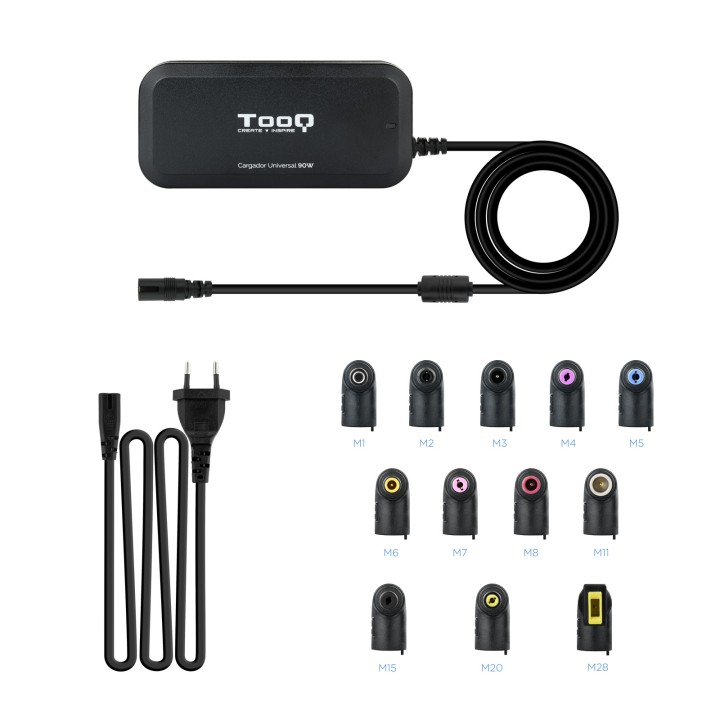 Cargador TooQ 90W 12 DC 2xUSB Negro (TQLC-90BS02AT)