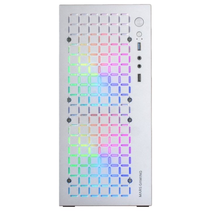 Mars Gaming MC-CORE Caja PC Micro-ATX Ultra-Compacta 2x Ventilador FRGB USB 3.0 Ventana Blanco
