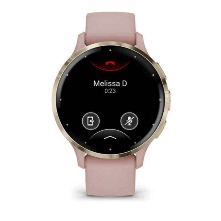 Garmin Venu 3S Reloj Smartwatch 41mm Bisel Acero Inoxidable Dorado con Correa de Silicona Rosa Oro