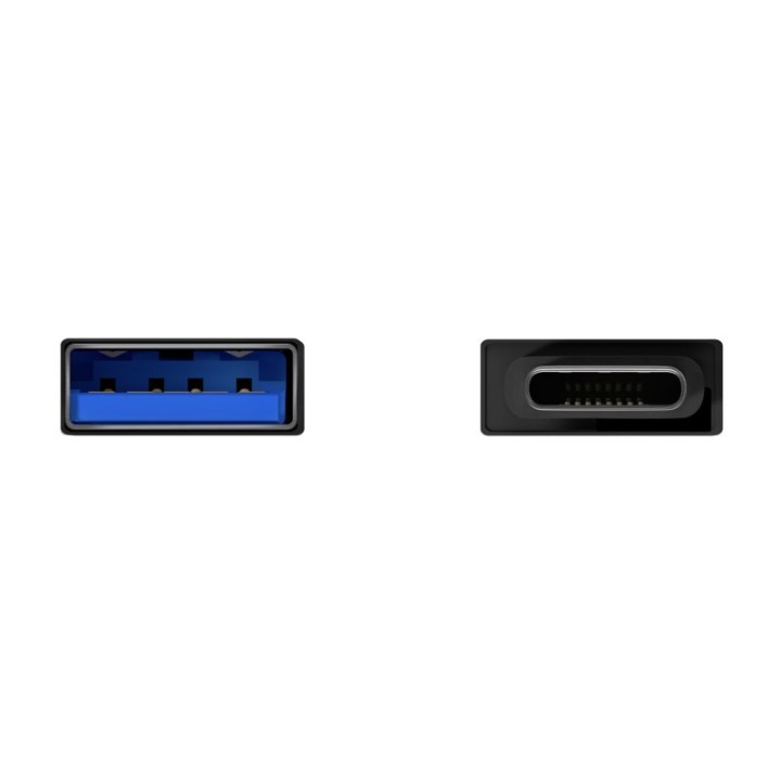 Aisens Mini Adaptador USB 3.2 a USB-C Hembra/Macho Aluminio Negro