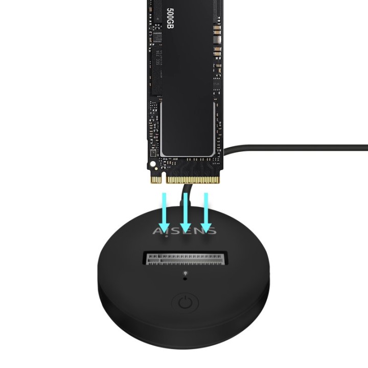 Aisens ASUC-M2D013-BK Dock USB-C a M.2 (NGFF) SATA/NVMe Negro