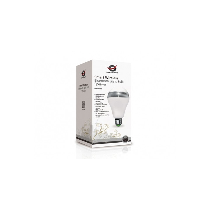 Bombilla CONCEPTRONIC E27 Bluetooth Blanca (CSPKBTSLB)