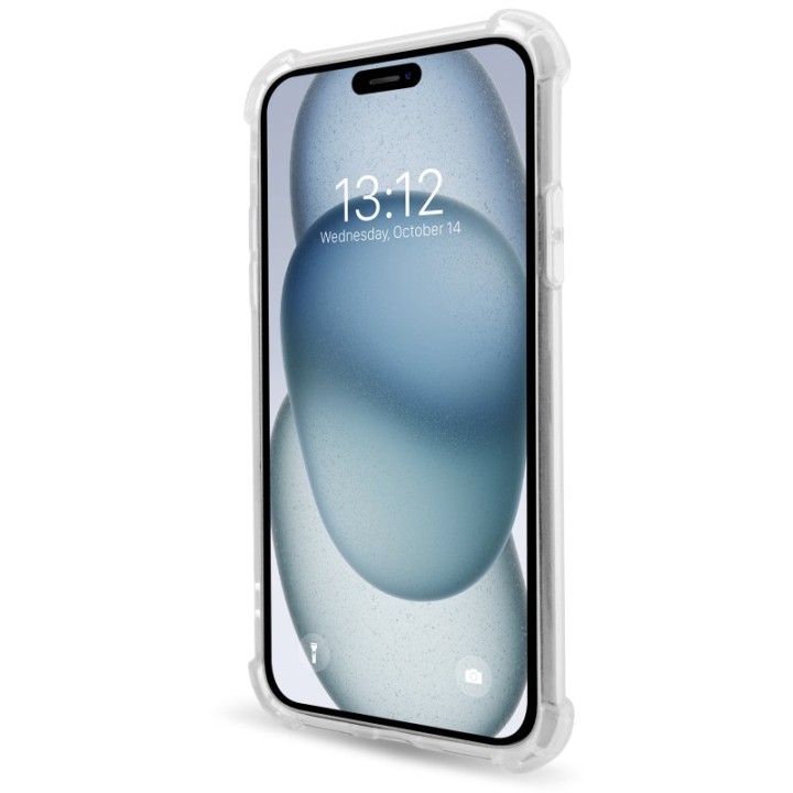 PcCom Essential Funda Antishock Transparente para iPhone 15 Plus