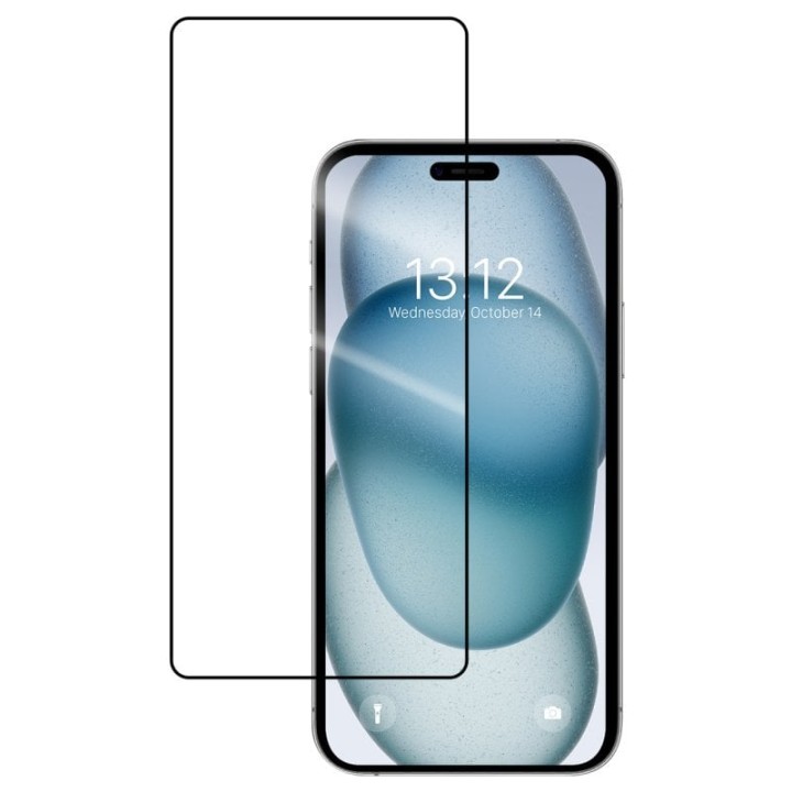 PcCom Essential Protector Cristal Templado 3D para iPhone 15 Plus