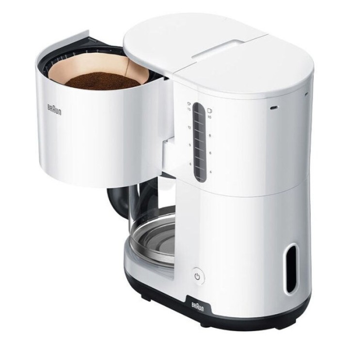 Braun Serie 1 KF1100 Cafetera Goteo de 10 Tazas 1000W Blanca
