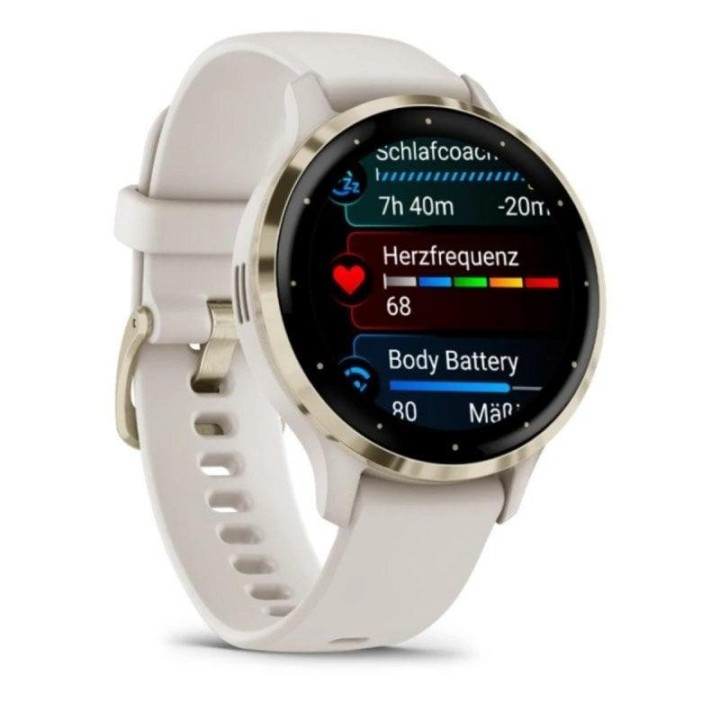 Smartwatch Garmin Venu 3S AMOLED 1.2" Pantalla Táctil 8GB GPS Oro Marfil 40g