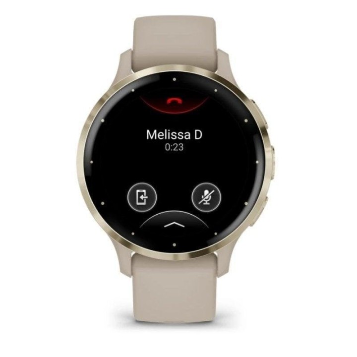 Garmin Venu 3S Reloj Smartwatch 41mm Bisel Acero Inoxidable Dorado con Correa de Silicona Beige Gold