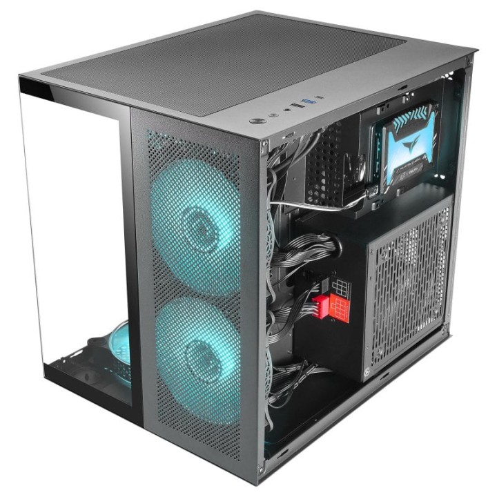 Mars Gaming MC-NOVAM Minitorre Cristal Templado USB-C Negra