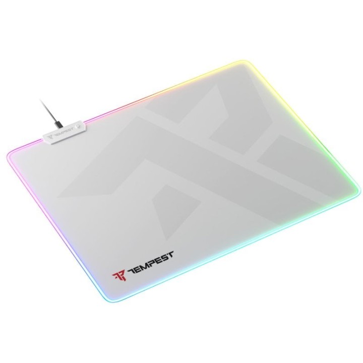 Tempest Mousepad RGB 46x36cm 4mm Alfombrilla Gaming Blanca