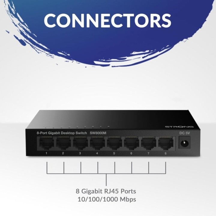 Strong SW8000M Switch Gigabit de 8 Puertos