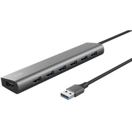 Trust Halyx HUB USB a 7 Puertos USB 3.2 Gris