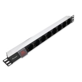 Regleta EQUIP 8xSchuko Interruptor Rack 1U (EQ333293)