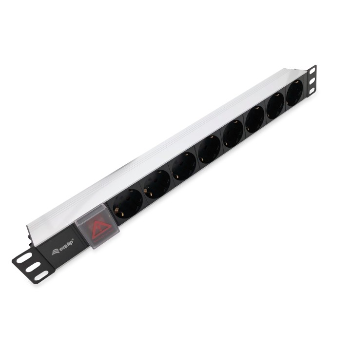 Regleta EQUIP 8xSchuko Interruptor Rack 1U (EQ333293)