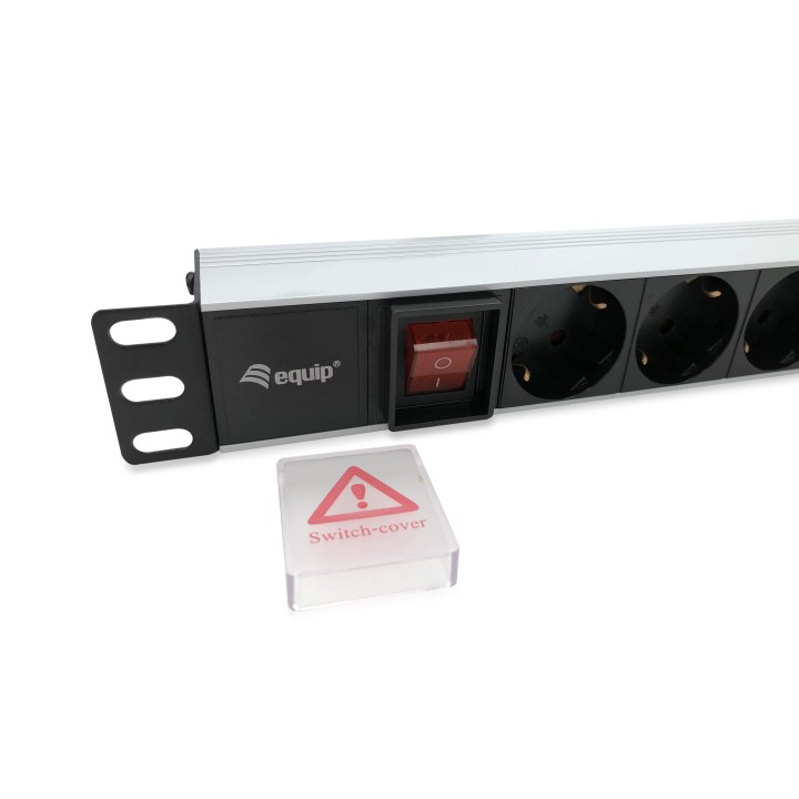 Regleta EQUIP 8xSchuko Interruptor Rack 1U (EQ333293)