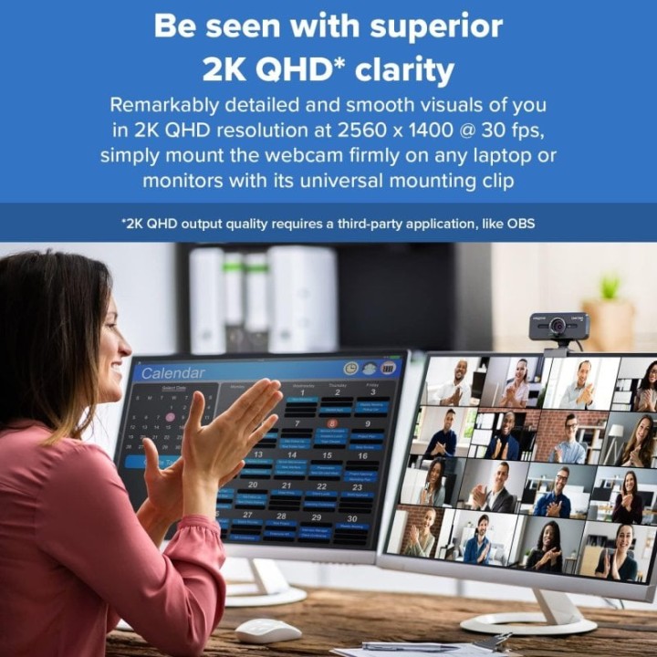Creative Live! CAM Sync V3 Webcam 2K QHD con Zoom Digital 4X