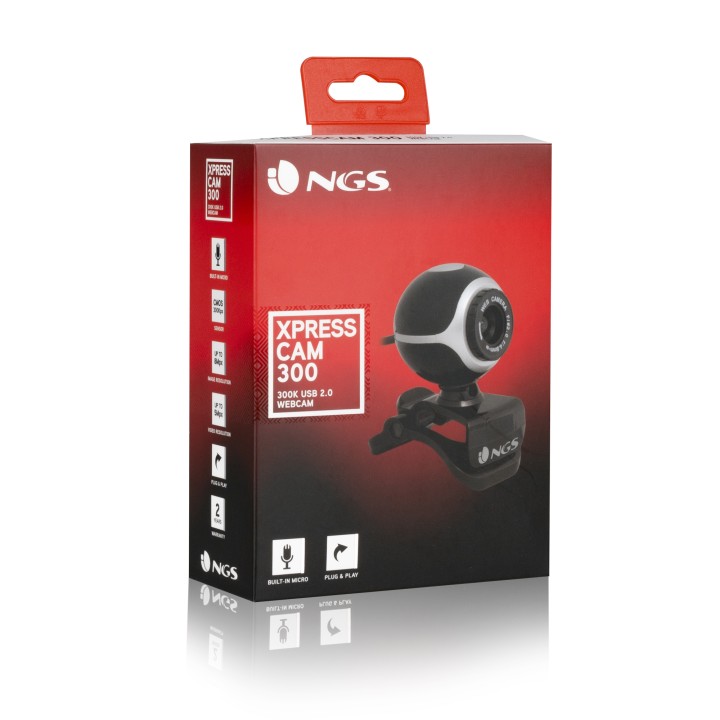 WebCam NGS FHD USB 2.0 Micro Negra/Plata (XPRESSCAM300)