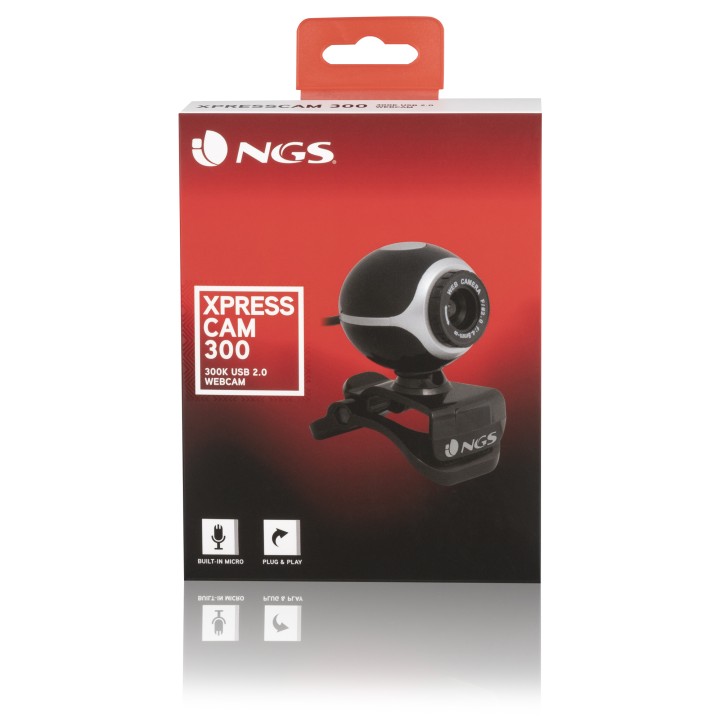 WebCam NGS FHD USB 2.0 Micro Negra/Plata (XPRESSCAM300)