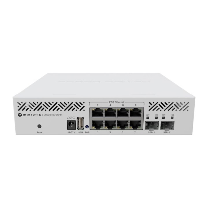 MikroTik CRS310-8G+2S+IN Switch 8 Puertos 2.5G + 2 Puertos SFP+
