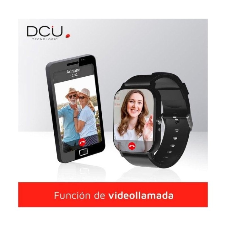 DCU Reloj Smartwatch con GPS y Videollamadas 4G para Personas Mayores Gris