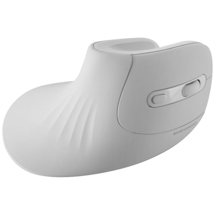 Mars Gaming MMW-ERGOPROW Ratón Inalámbrico Vertical 3200 DPI Receptor Inalámbrico 2.4GHz Blanco