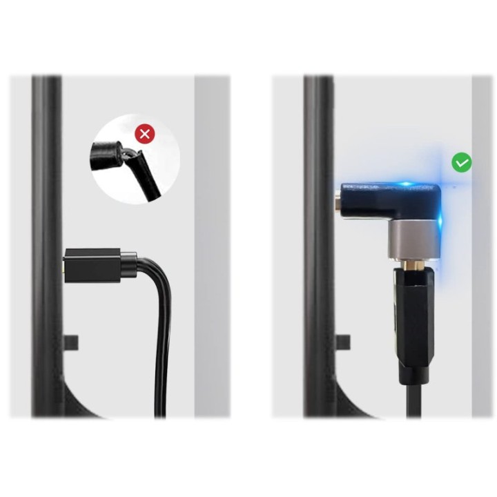 PcCom Essential Adaptador HDMI Macho a Hembra Acodado a 8K V2.1