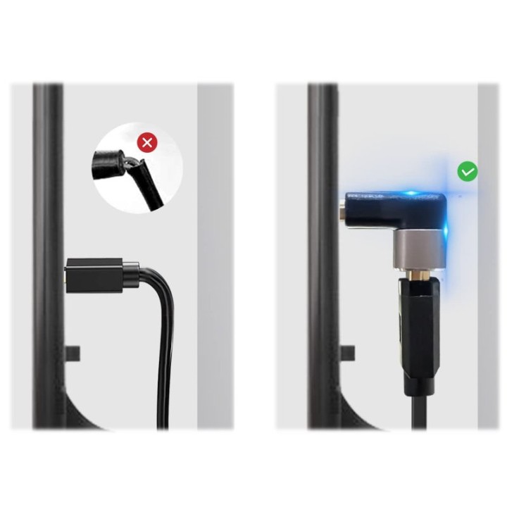 PcCom Essential Conversor HDMI 8K 2.1 Macho a Hembra Acodado Tipo L Inverso