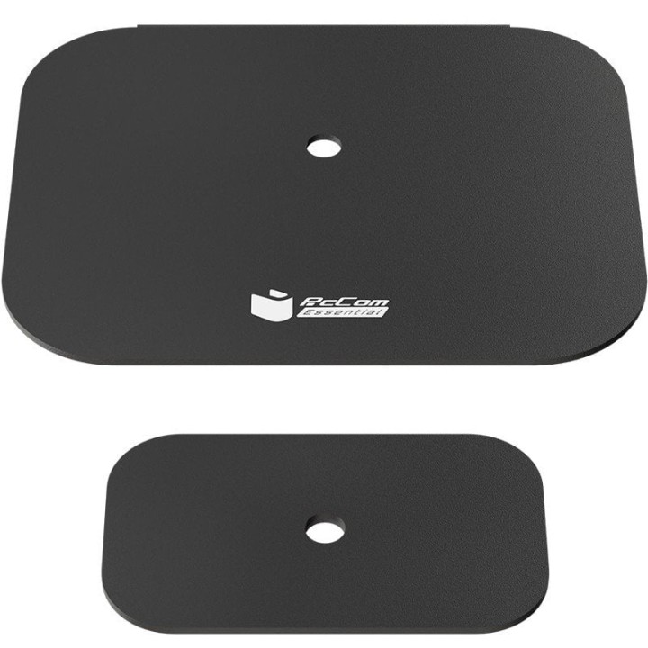 PcCom Essential Placa de Refuerzo Protección Escritorio para Soportes de Monitor Negro