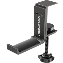 Owlotech Soporte Auriculares Colgador Mesa Estilo Percha Aluminio Anodizado Negro