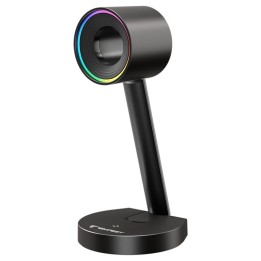 Tempest Soporte Auriculares Gaming HUB USB RGB Carga Qi Sobremesa Negro