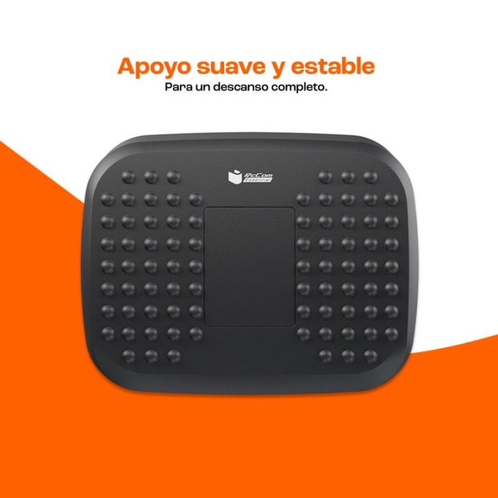 PcCom Essential Reposapiés Ajustable Inclinable Ergonómico Confort Masaje 44x34cm Negro