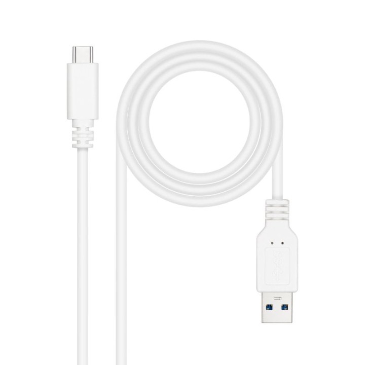 Nanocable Cable USB 3.1 a USB-C Macho/Macho 0.5m Blanco