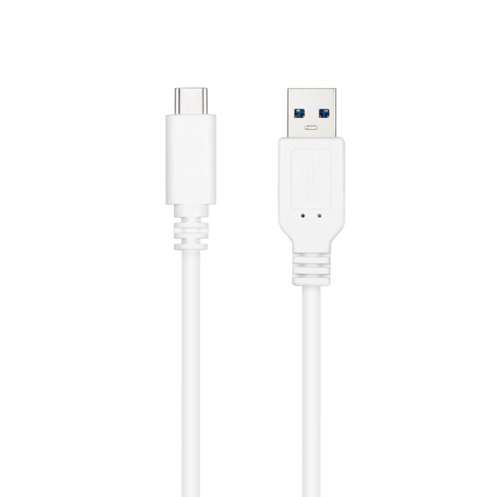 Nanocable Cable USB 3.1 a USB-C Macho/Macho 0.5m Blanco