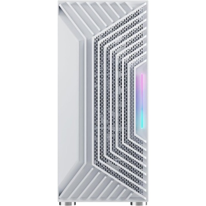 Nfortec Nervia ARGB Torre ATX Frontal Mallado 3D Cristal Templado 4 Ventiladores Blanca