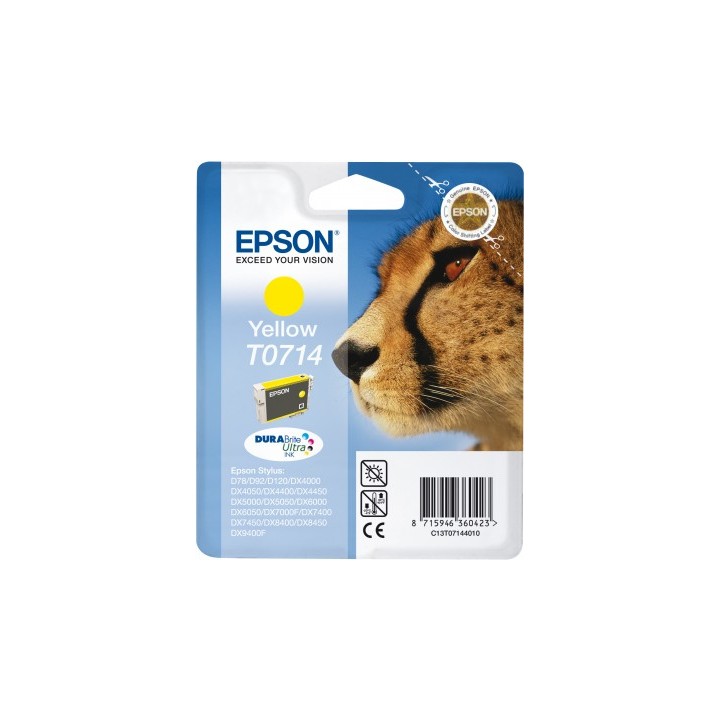 Tinta Epson T0714 Amarillo 5.5ml (C13T07144012)