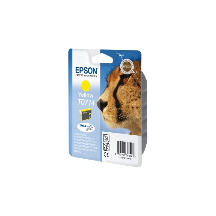 Tinta Epson T0714 Amarillo 5.5ml (C13T07144012)