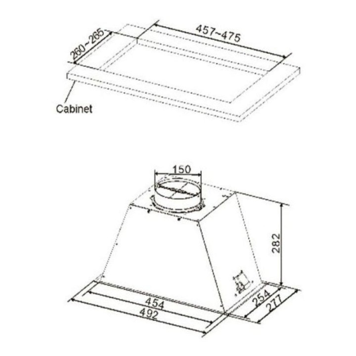 Cata GT Plus 45 WH /M Campana Integrable 45cm Blanca