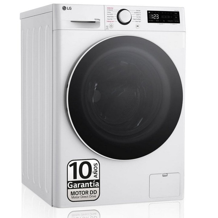 LG F4DR6010A0W Lavasecadora de Carga Frontal 10Kg/6Kg D Blanca