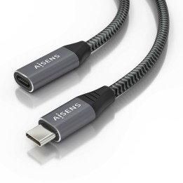 Cable AISENS USB-C/M a USB-C/H 50cm Gris (A107-0760)