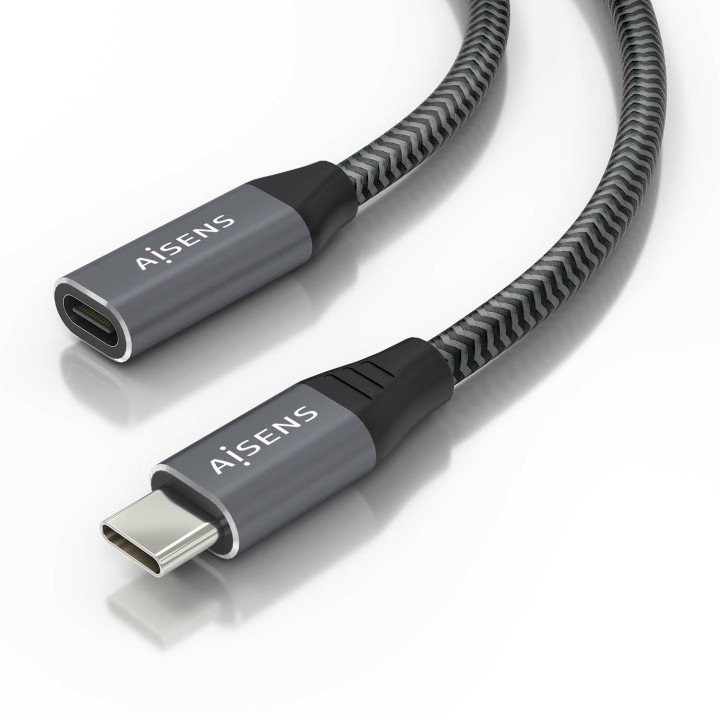 Cable AISENS USB-C/M a USB-C/H 50cm Gris (A107-0760)