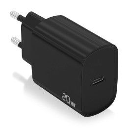 Cargador de Pared AISENS 1xUSB-C 20W Negro (A110-0753)
