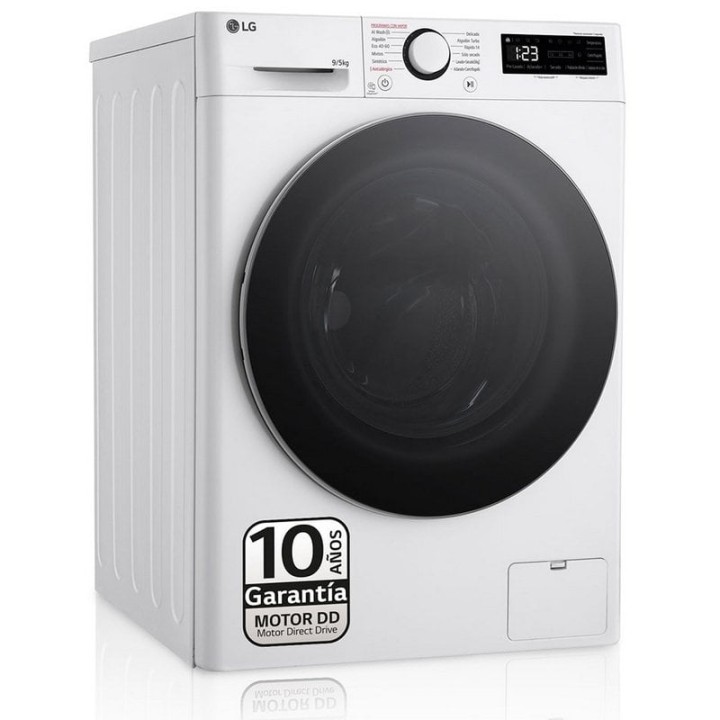 LG F2DR5S09A1W Lavasecadora de Carga Frontal 9Kg/5Kg E Blanca