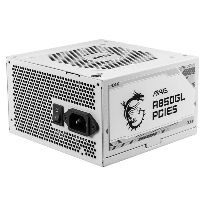 MSI MAG A850GL PCIE5 850W 80 PLUS Gold Modular Blanco