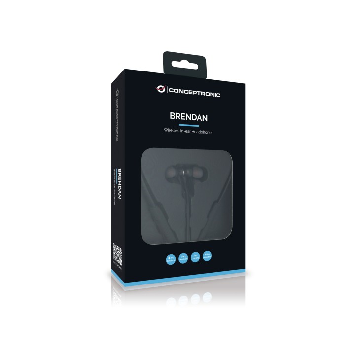Auriculares CONCEPTRONIC In-Ear BT Negros (BRENDAN01B)