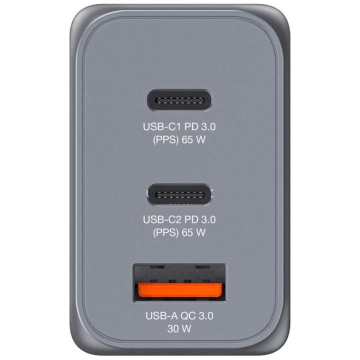 Verbatim GNC-65 Cargador GaN 65W Carga Rápida Gris