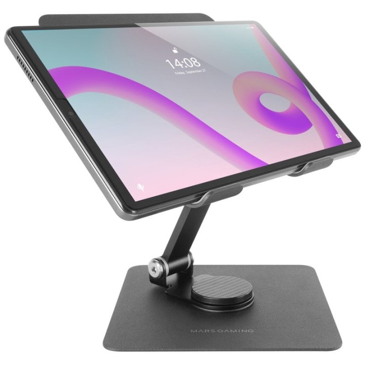 Mars Gaming MA-RST Soporte Plegable Antideslizante 2 en 1 Negro para Tablets y Convertibles hasta 13"