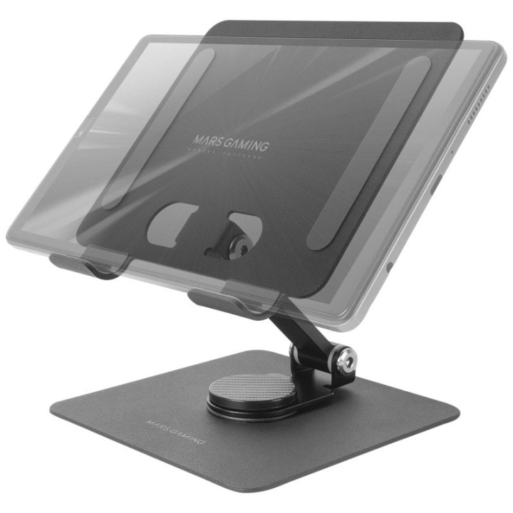 Mars Gaming MA-RST Soporte Plegable Antideslizante 2 en 1 Negro para Tablets y Convertibles hasta 13"