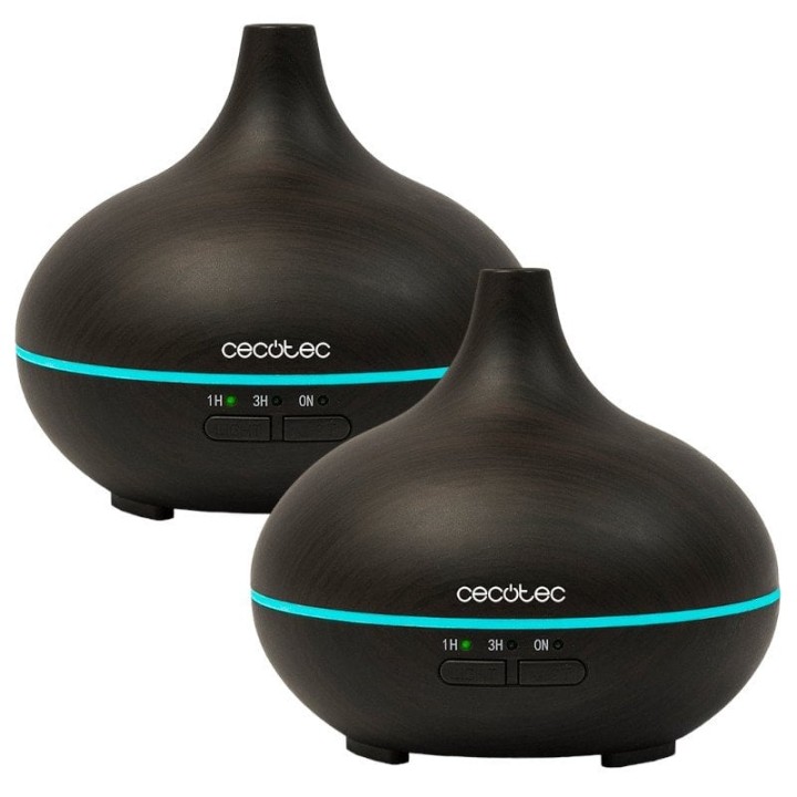 Cecotec Pure Aroma 150 Yin Humidificador Ultrasónico y Difusor de Aroma Pack 2 Unidades