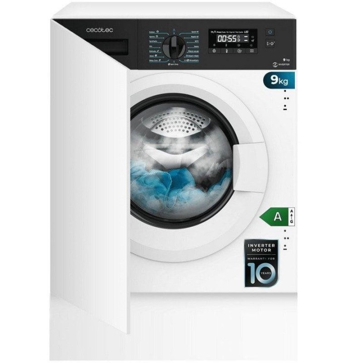 Cecotec Bolero DressCode 940 BI Inverter A Lavadora Integrable de Carga Frontal 9Kg A