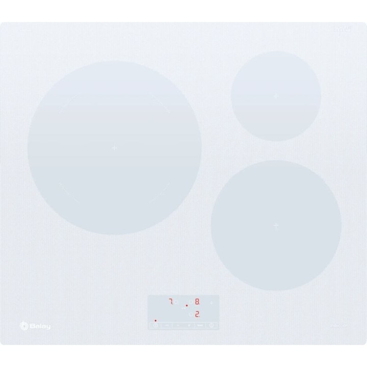 Balay 3EB965WR Placa de Inducción sin Marco 3 Zonas 60cm Blanca